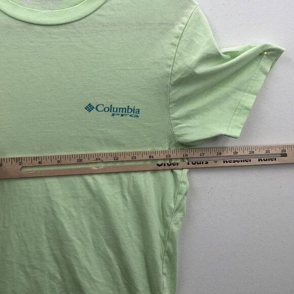 Columbia PFG Mens Green Short Sleeve Crew Neck Pullover T Shirt Size Small - Picture 3 of 6